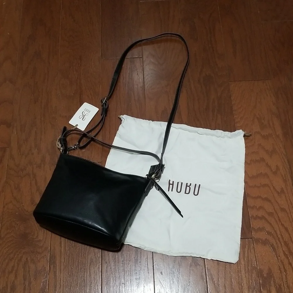 NEW! Hobo Belle Convertible Shoulder Bag Black Leather NWT - Picture 13 of 14